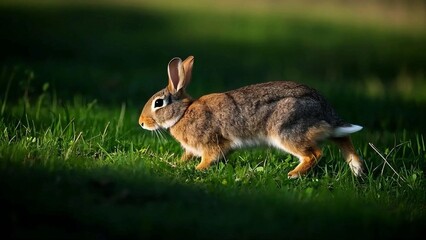Fototapeta premium rabbit in the grass