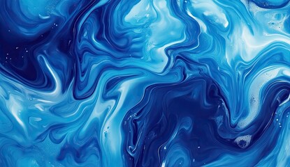 Obraz premium Abstract swirling blues and whites