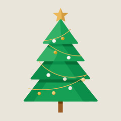 christmas tree vector illustration