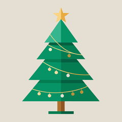 christmas tree vector illustration
