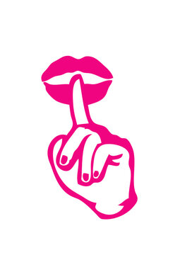 chut bruit taisez vous doigt bouche levre