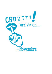 Fototapeta premium novembre chut bebe arrive mois doigt levre enceinte naissance