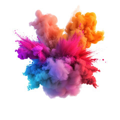 Fototapeta premium Beautifully swirling colored ink floating gracefully in the air creating an artistic and dynamic visual display isolated on transparent background..