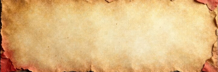 Obraz premium Rough, crumpled, aged paper background with distressed edges and faded ink stains , brown, design element, grunge texture