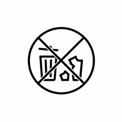 Fototapeta premium Trash and Recycling Icon with No Waste Design 