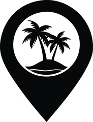 location pin map icon, location map with traveling icon on white background.