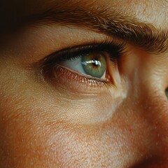 Close-up of expressive eyes,  detailing the eye's intricate features