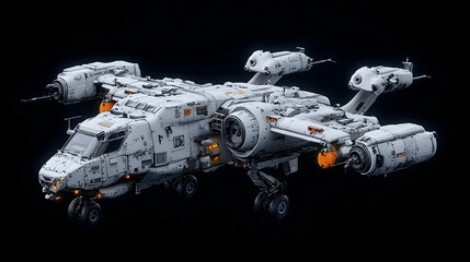 Fototapeta premium Pixel Art Spaceship Design