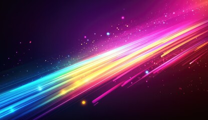 Naklejka premium Colorful Light Streaks