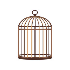 Bird cage, vector, transparent background