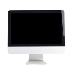 Creative computer accessory display home office cutout background minimalist style front view modern concept