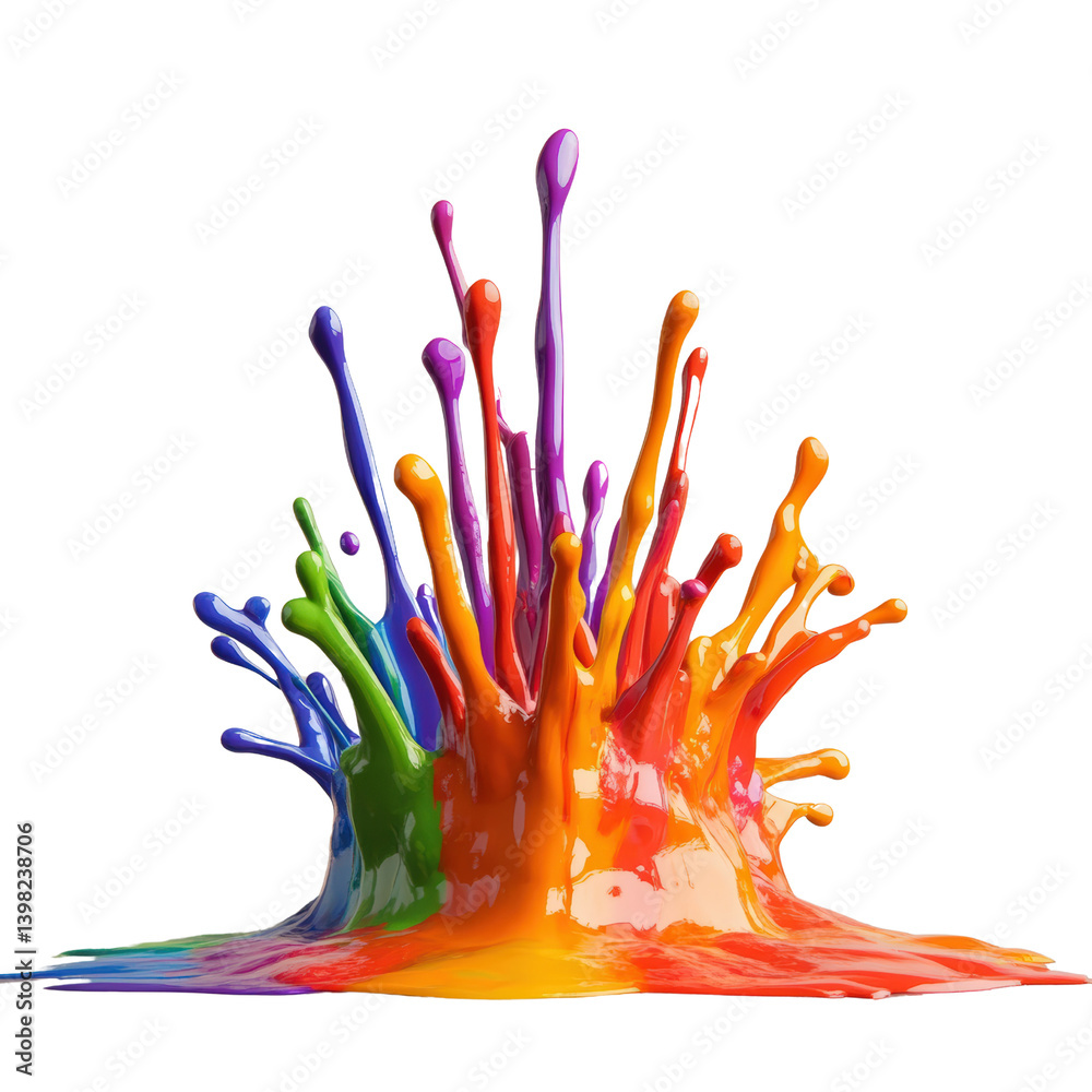 Aufkleber artistic and colorful paint splash creating a dynamic and vivid display of creativity and expression