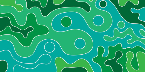 Colorful papercut multi layers, 3D topographic pattern textures set. Abstract paper cut relief imitation, topographic map for presentation, flyer, poster, cover, brochure vector illustration