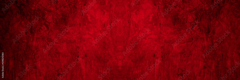 Aufkleber Old wall texture cement black red  background abstract dark color design are light with white gradient background.