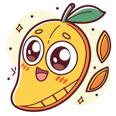 Obraz premium cartoon apple with a smile