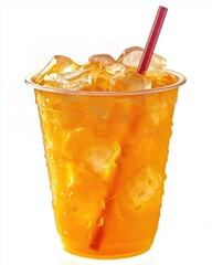 Iced fruit drink in a plastic cup