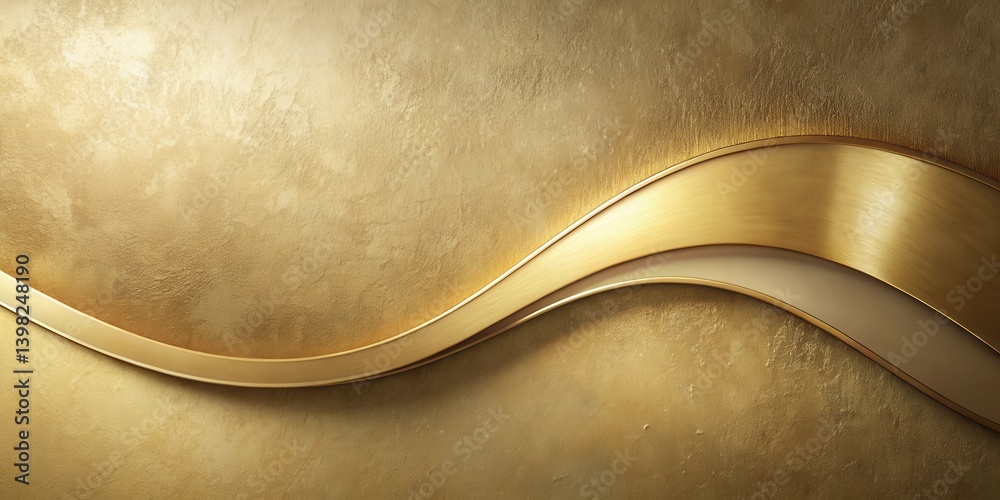 Poster Abstract Gold Wave Background Design with Subtle Texture