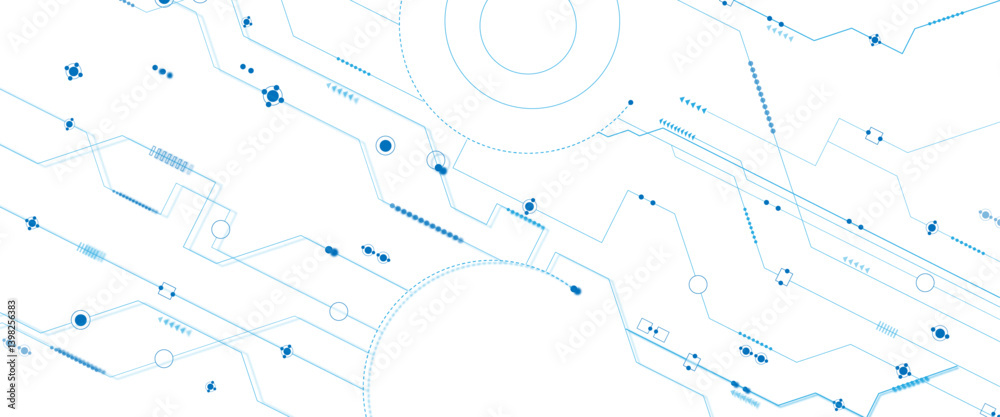 Aufkleber vector design motherboard or circuit board on white background. technology blue circuit diagram conc