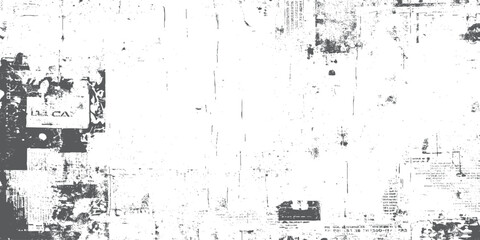 Vector newspaper paper grunge vintage black and white poster with the words. Vector white and black newspaper paper grunge vintage old aged texture.