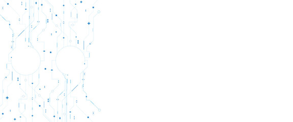 Obraz premium Vector design motherboard or circuit board on white background. Technology blue circuit diagram concept.