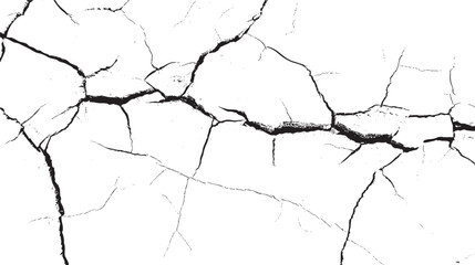 Earth cracks texture on isolated vector background. black lightning bolts. Earth crack.	