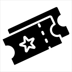 Ticket Simple Icon Vector Illustration Concept
