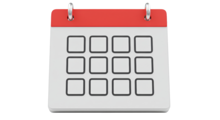 Isolated Blank Calendar