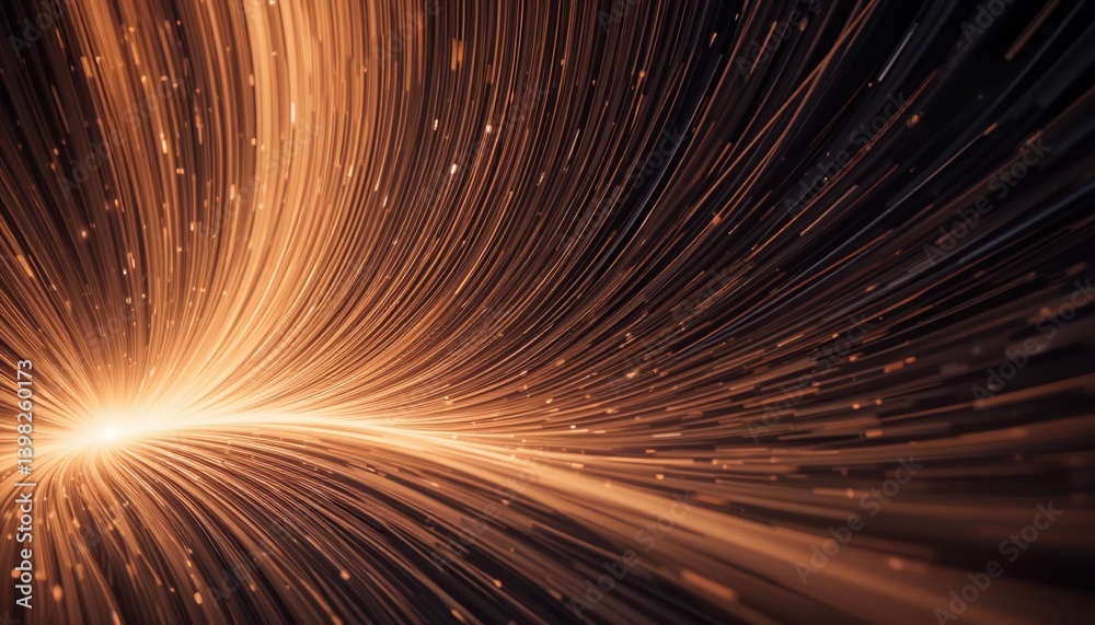 Poster dynamic light trails creating abstract patterns in a dark environment visual art concept digital art