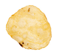 One Potato Chip on a transparent background 