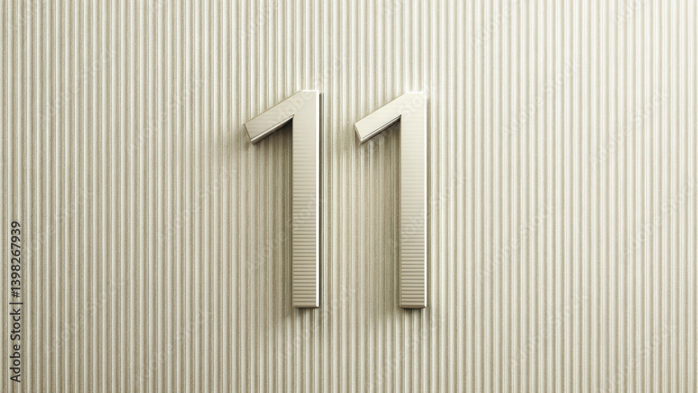 Poster Elegant Number Eleven on a Textured Background A High-Resolution Image