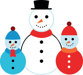 snowman with red hat