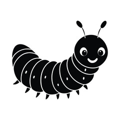 Cute Caterpillar on White Background