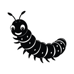 Cute Caterpillar on White Background