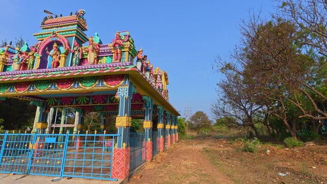 Shri Draupadi Amman temple, Thaiyur Village, Near Thaiyur lake, Kelambakkam, Tamilnadu - God and Devotional Scenario Image.
