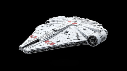 Pixel Art Millennium Falcon Spaceship