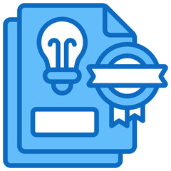 Intellectual Property Icon Business Opportunity and Planning Management Blue Fill Design Vector Concept