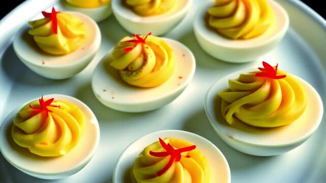 Classic Deviled Eggs Topped with Paprika