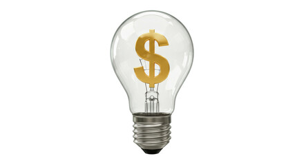 Isolated Light Bulb Dollar Sign