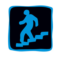 Road sign. Underground crossing. Vector drawing