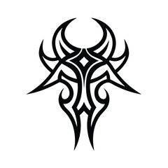 outline of a tribal pattern tattoo vector on white