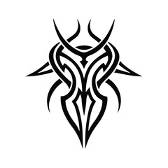 outline of a tribal design tattoo vector artwork