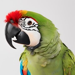 parrot  white background 