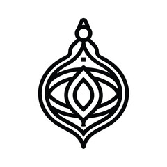 ornate wood ornament vector outline on white surface