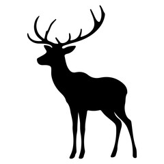 Obraz premium deer silhouette vector
