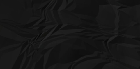 Crumple black obsolete billboard rumple. wrinkle ripped creased black crumple aged closeup craft document grunge recycling paper background.	
