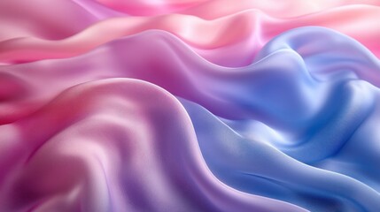 Obraz premium Pastel Dream: A Symphony of Pink and Blue Silk