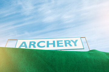 Archery old target without arrows. Concept of sport, hobby and business. Design element.