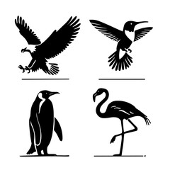 Bird Silhouette Vector Set