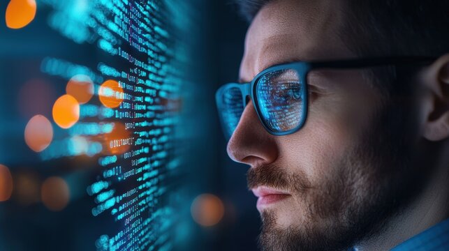 Software Computer scientist programming complex algorithms for scientific data analysis.