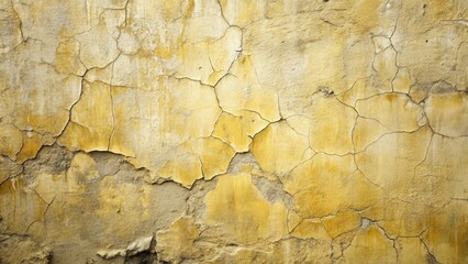 Obraz premium Aged Weathered Ochre Wall Texture A Detailed View of Cracked and Flaking Plaster